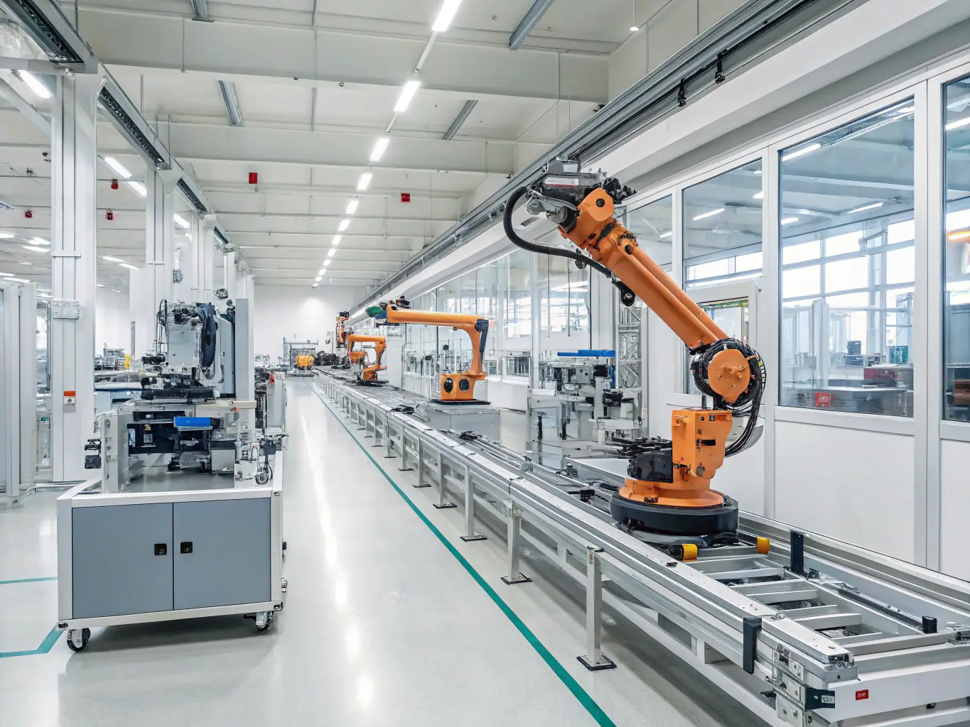A photograph of a manufacturing plant with machinery and metal scraps, showcasing the potential for recycling industrial metal waste.